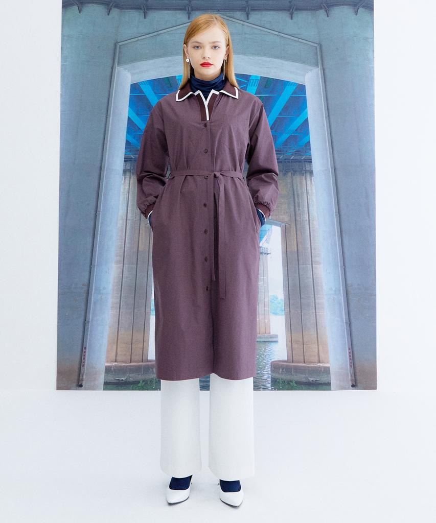 THE STUDIO K Pique Shirt Dress_Brown