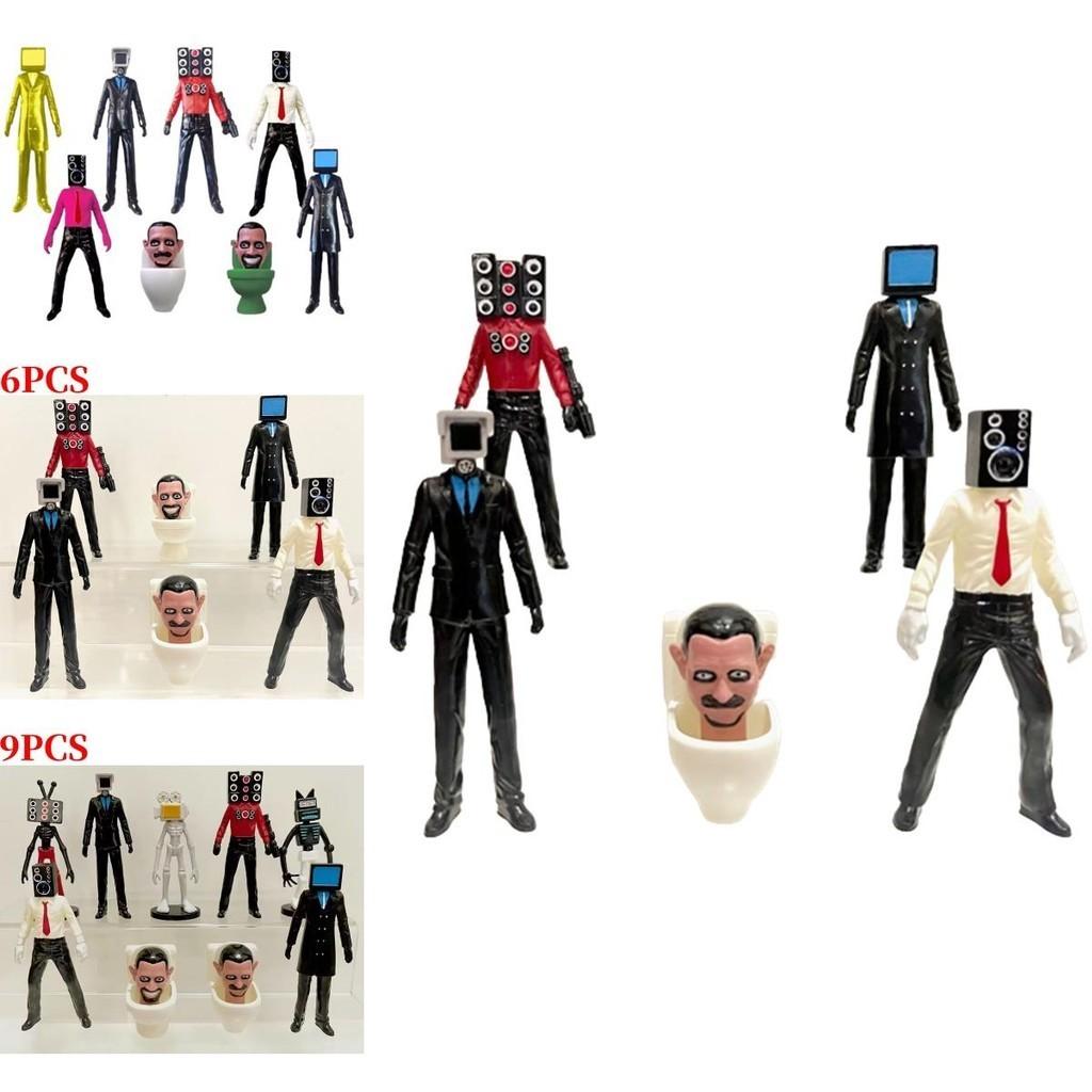 Hochwertige PVC 2,5-4,5 Zoll Toilettenmann Gegen Überwachungsmann Actionfigur Modell Dekoration