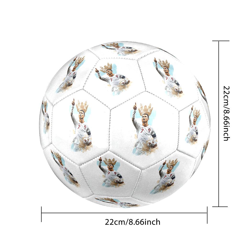 Football Player Celebration Size 5 Football Machine-Stitched Indoor/Outdoor Training and Matches Perfect Commemorative Gift for Soccer Lovers