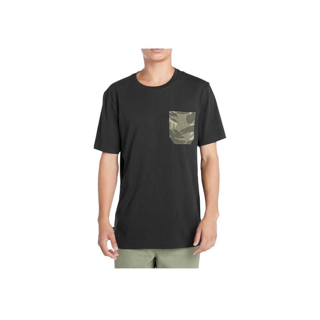 Timberland Camouflage Pocket Casual Breathable Short Sleeve T-Shirt Men Tops Black A2QCH-001