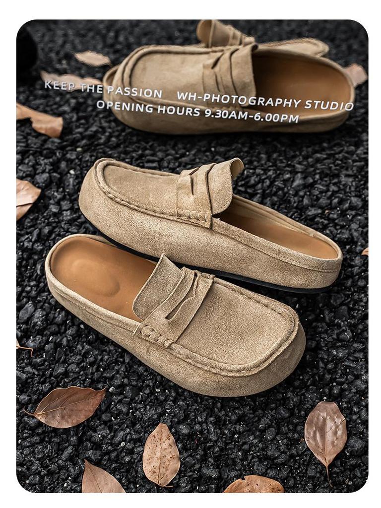 2025 Baotou Half Slippers - Unisex One-Step Lazy Soft Sole Mules Outdoor Retro Style