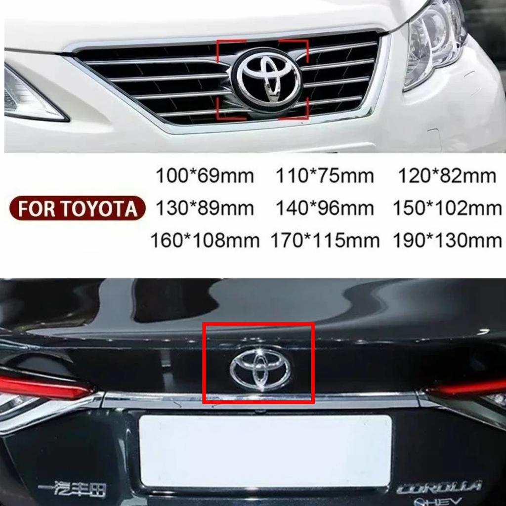 1Pc Front Head Grill Hood Bonnet Emblem Rear Tail Bumper Trunk Badge ABS Car Logo 3D For Toyota Car Series Corolla Camry RAV4