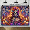 1 piece  Day of the Dead celebration background cloth  party decoration  background banner  decorative prop