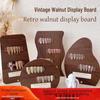 Mid-Century Walnut Nail Art Display Stand for Salons