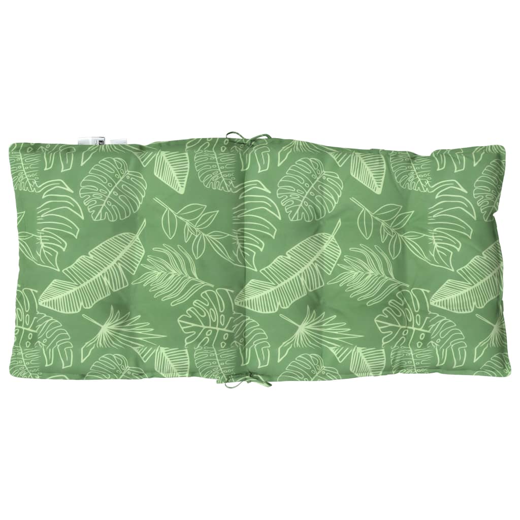 Low Back Chair Cushions 4 Pcs Leaf Pattern Oxford Fabric