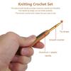 8Pcs Mix Size 2.5mm-6mm Crochet Hook Knit Weave Yarn Craft Knitting Needle Plastic Handle Knitting Hooks Needles Tools Christmas