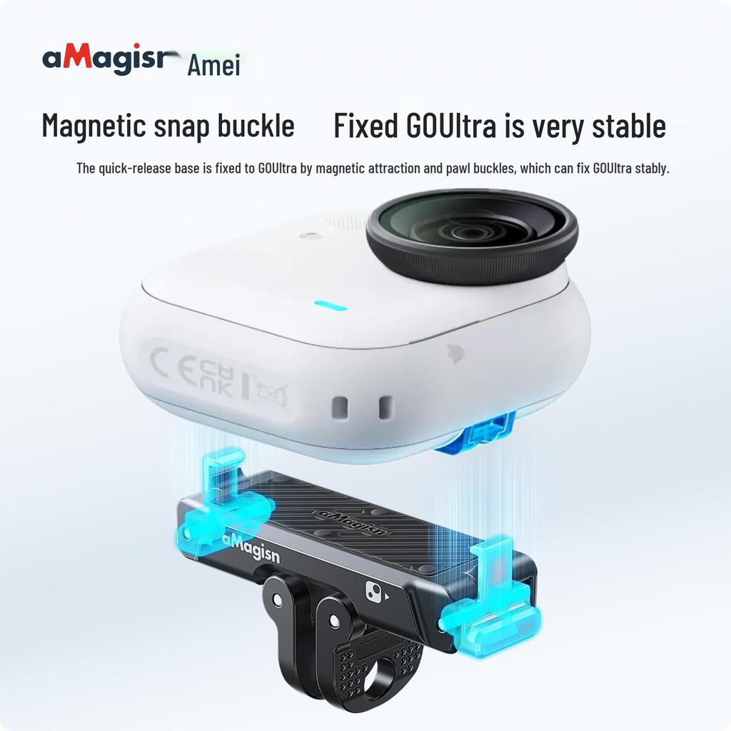 Amayingshi Insta360 GO Ultra Magnetic Quick-Release Metal Base Accessories