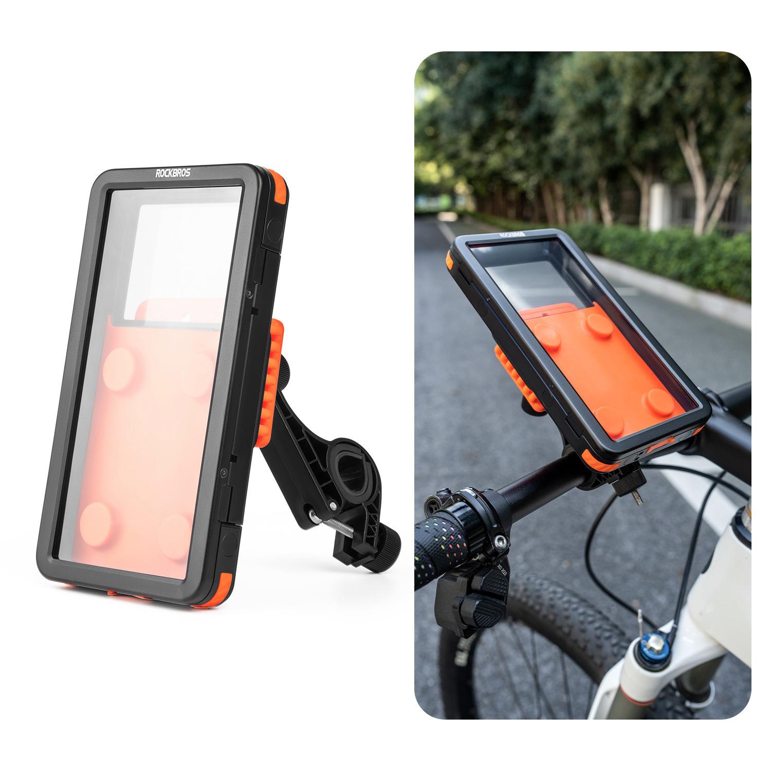 ROCKBROS Bike Electric Motorcycle Phone Mount Waterproof Silicone Magnetic Shockproof Phone Holder