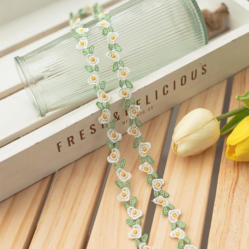 5meters/Lot Flower Ribbons Trim For Dresses Clothing Handmade Material Sewing Material Sewing Accessories Needlework Decoration