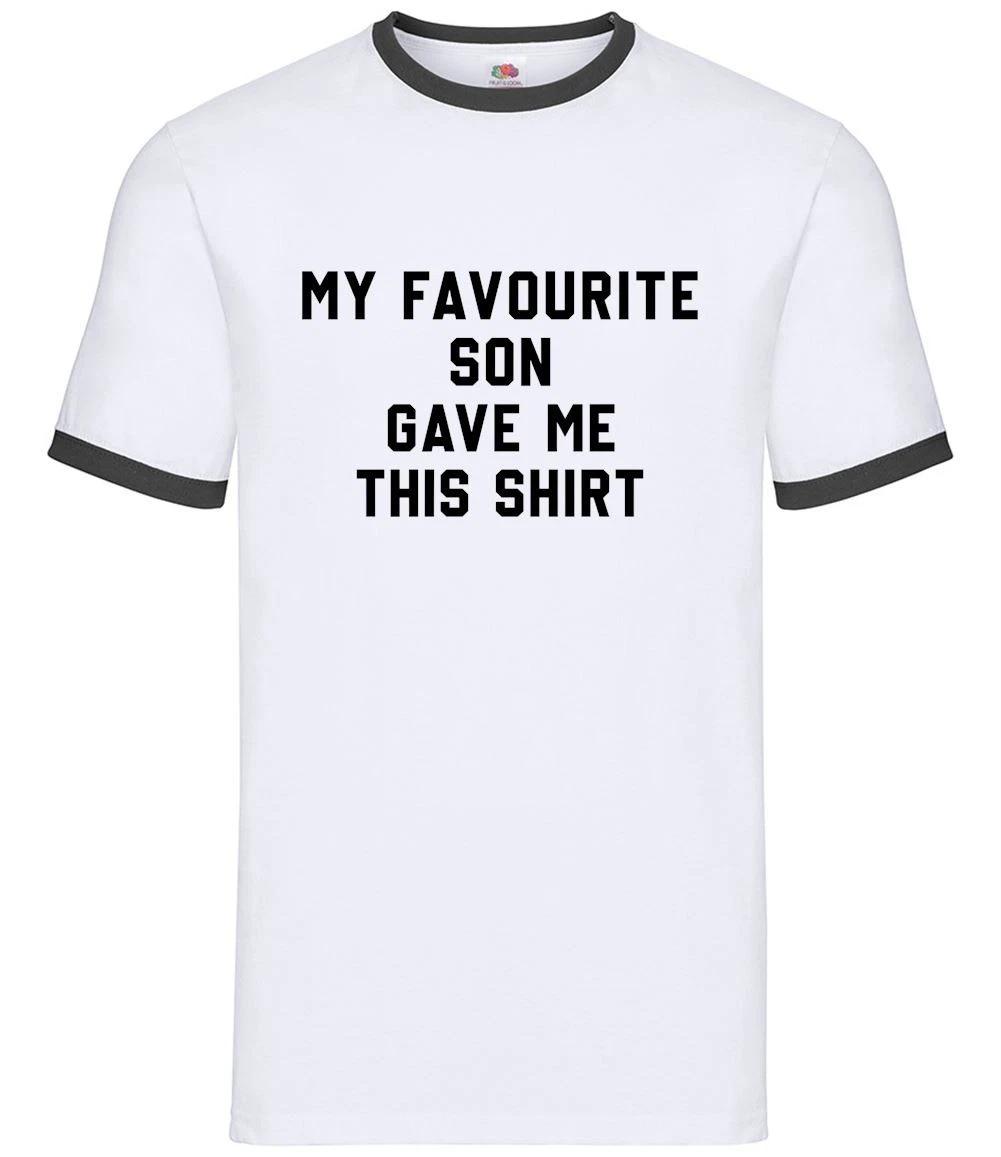 My Favourite Son Gave Me This Shirt - Mens Ringer - Funny Fathers Day Dad Love XXXXL