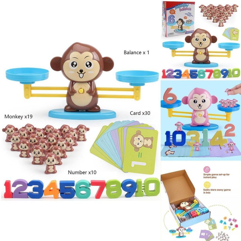 Lustiges Mathe-Zählspiel für Kinder Affen-Balance-Spielzeug-Set für Vorschulkinder
