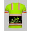 Men's 3D printed color blocked design short sleeved T-shirt