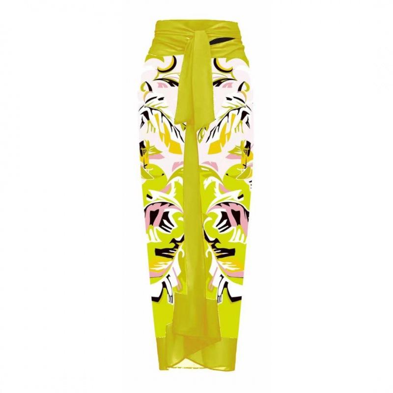 Women s One-piece swimsuit D Large floral decorative printed swimsuit set for women One size fits all