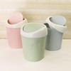 Small Plastic Desktop Trash Can Swing Lid Odor Proof Lightweight Mini Waste Bin for Bathroom Office Makeup Vanity