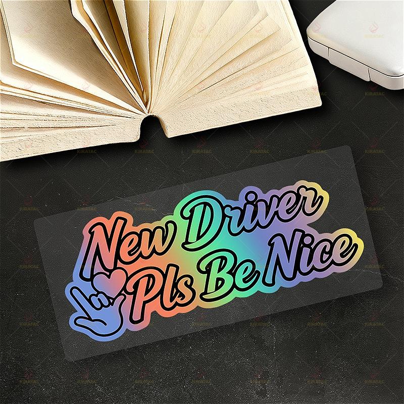 

1pc Original New Driver Pls Be Nice Motorcycle Sticker for Motorcycle Tailbox Fairing Car Window Scooter Waterproof Vinyl Decals 18x7.3cm