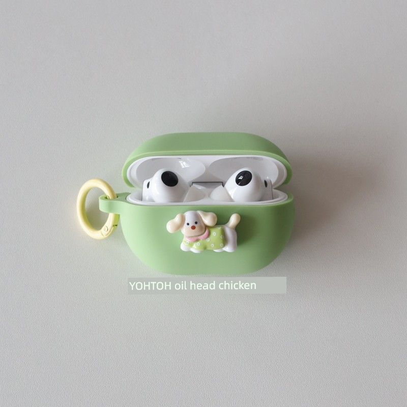 

Защитный чехол для Freebudspro3 Чехол для наушников Freebuds5 Zhizhen Edition 4e2024 Цельный Pro4 Беспроводной 6i Креативный SE2 Ударопрочный 5i Силиконовый Новый Huawei FreebudsPro3 Green + circle hanging buckle