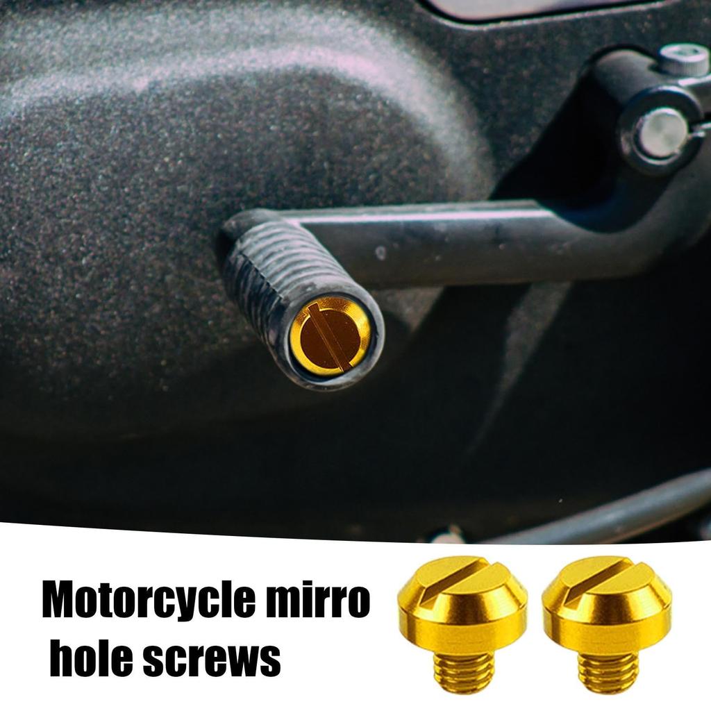 Motorradspiegelbolzen | 2 Stück Universelle Motorradspiegellochbolzen, Motorrad-Rückspiegel