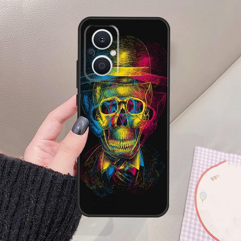 Funny Skull Funda For OPPO Reno 12 14 13 11 10 Pro 11F 12F 13F 14F 7 8 Lite OPPO Find X6 X5 X8 X9 Pro Case