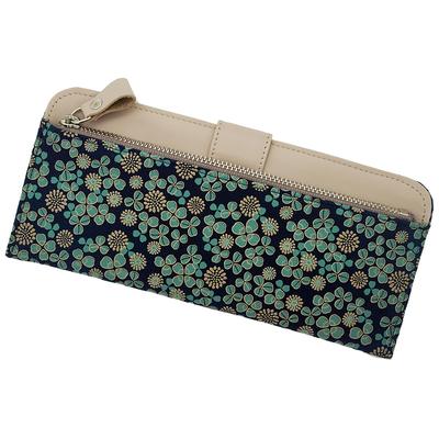 Inden White Clover Traditional Craft Koshu Inden Deerskin Lacquer Original Brand Wallet [Indenya] ([No.7303] L)