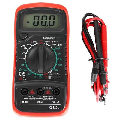 XL830L Handheld LCD Digitalmultimeter Voltmeter Amperemeter Ohmmeter Strom Spannungsprüfer XL830L Rot