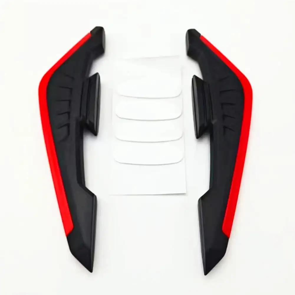 2 Stück Motorrad Feste Vordere Verkleidung Winglets mit Klebe-Dekoraufkleber Aerodynamisches Flügelset Vordere Seiten-Spoiler-Winglets