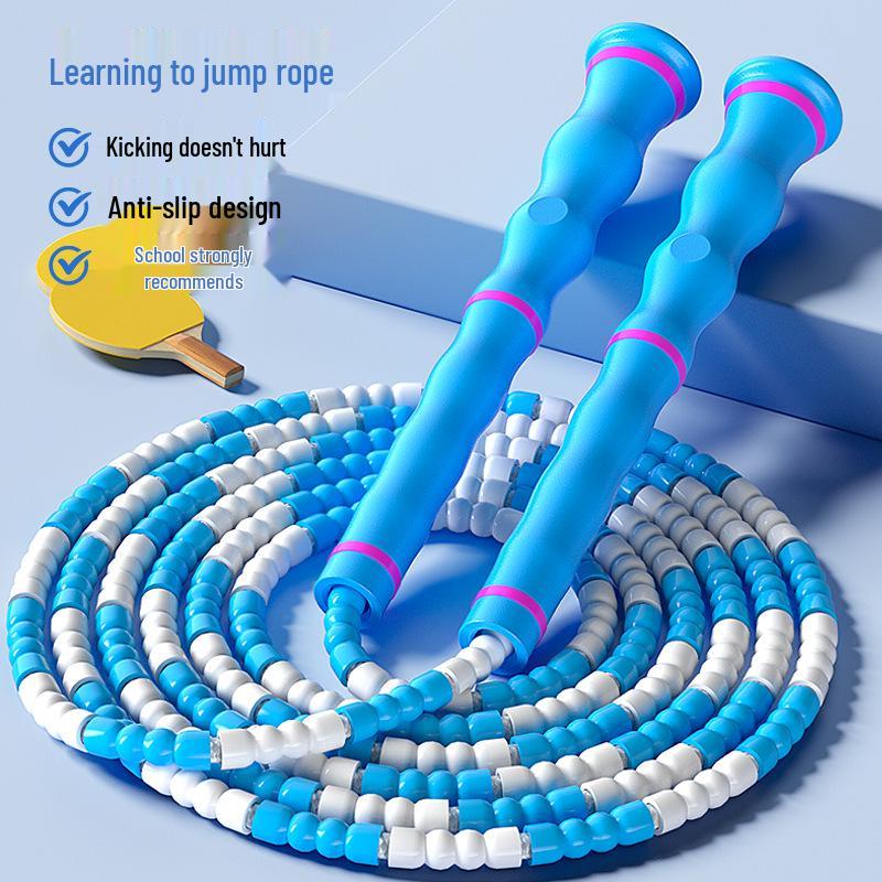 Adjustable Bamboo Jump Rope for Kids & Beginners: Ideal for Kindergarten, Primary School, Physical Education, and Weight Loss.