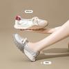 Damskie Oddychające Wiosenne i Jesienne Modne Uniwersalne Sportowe Casualowe Buty na Grubej Podeszwie Sznurowane