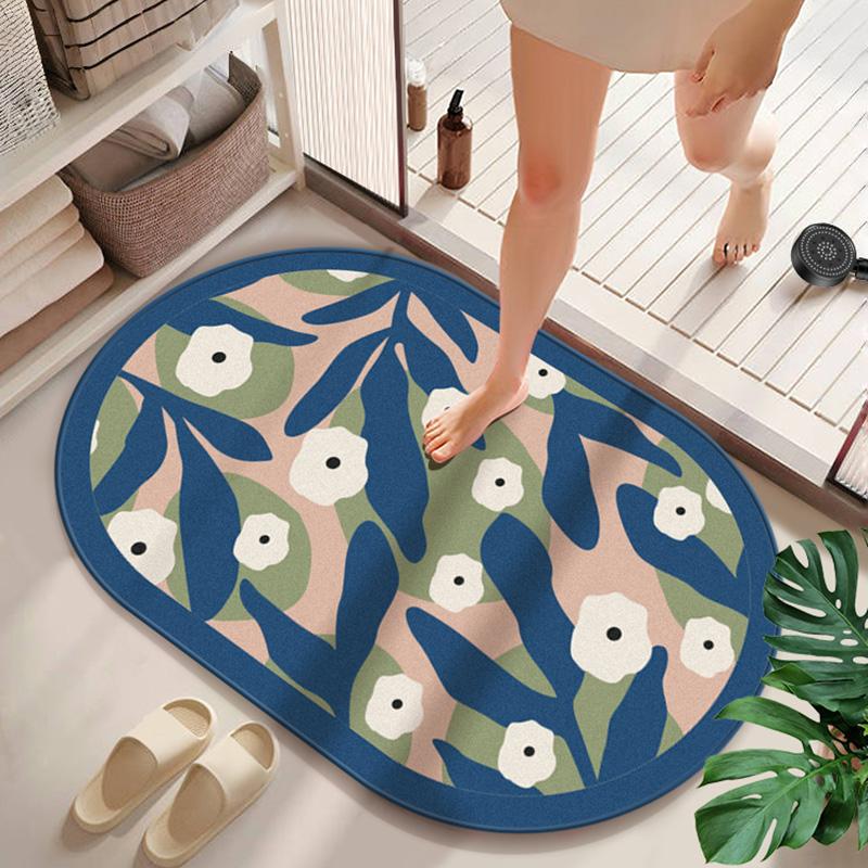 Water-absorbing and Non-slip Bathroom Floor Mat, Diatom Mud Floor Mat At the Door of the Bathroom, Kitchen Entry