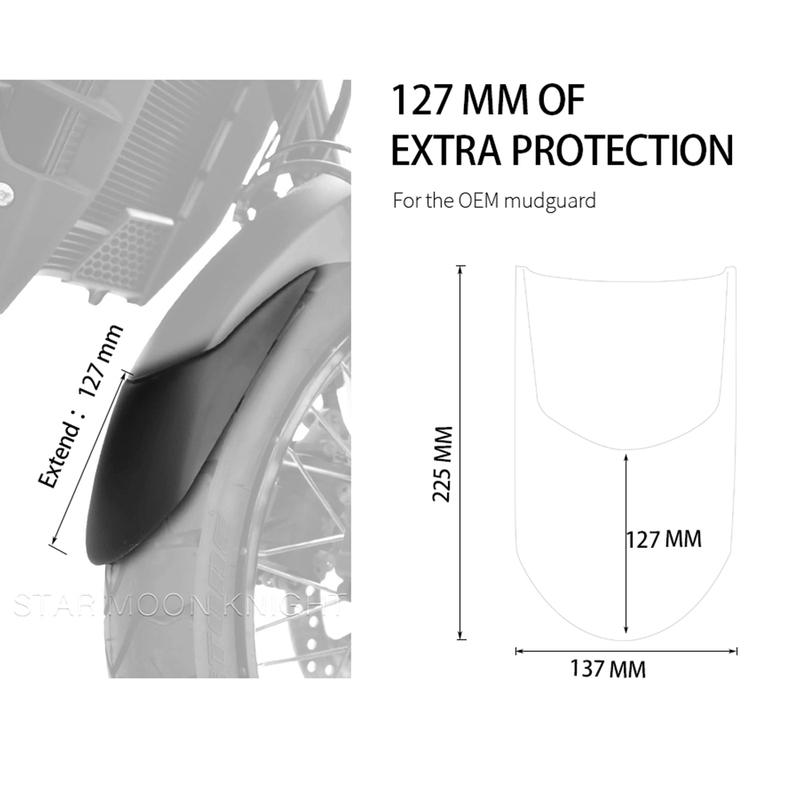 VFR1200X Motorcycle Accessories Front Fender Mudguard Extender Hugger Extension For Honda VFR 1200X 1200 X Crosstourer 2012-2023