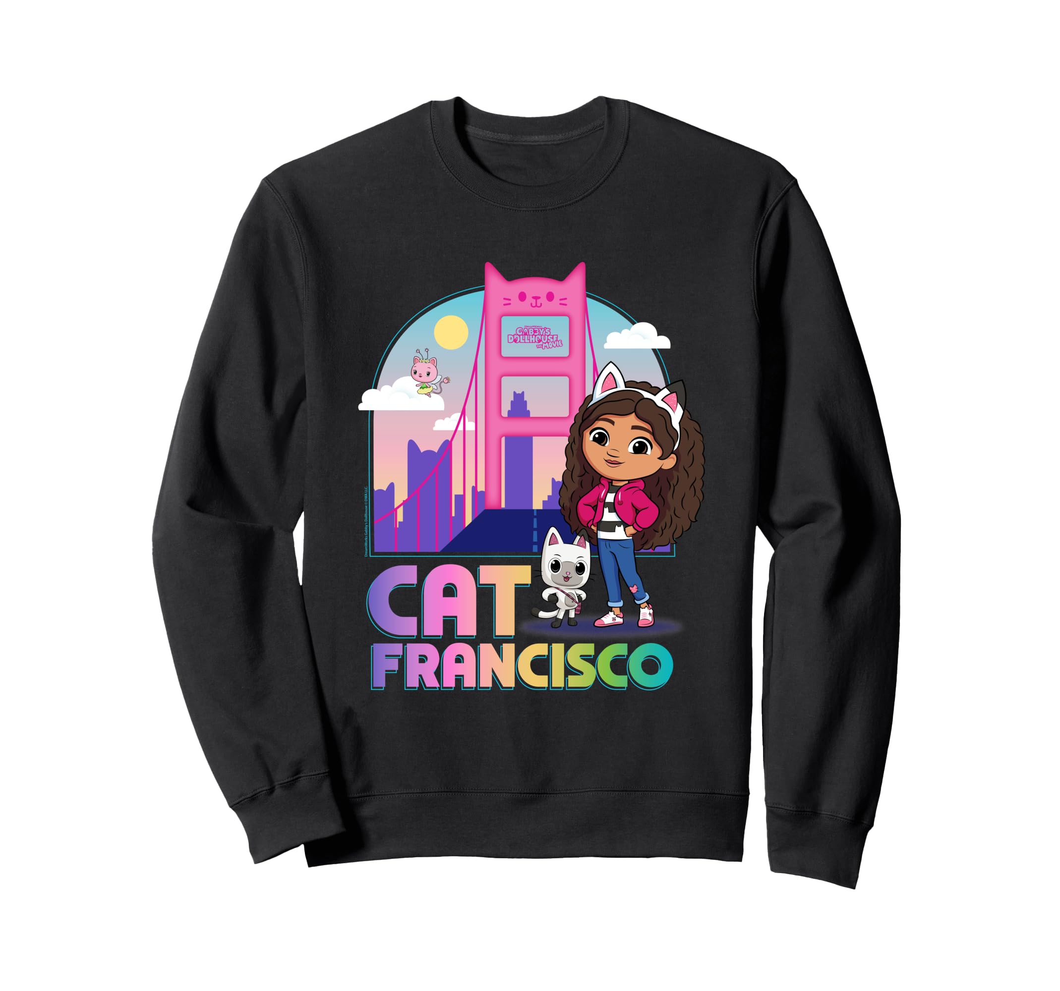 

DreamWorks Gabby s Dollhouse The Movie Cat Francisco Bridge Sweatshirt