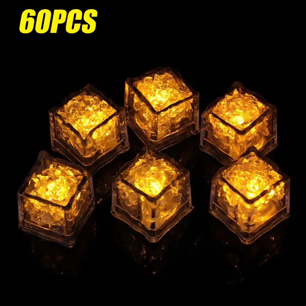 Waterproof Led Ice Cube Multi Color Flashing Glow In The Dark Light Up for Bar Club Drinking Party Wine Decoration