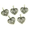 Charms Peach Heart Love Pendants Wedding Jewelry Findings QC094