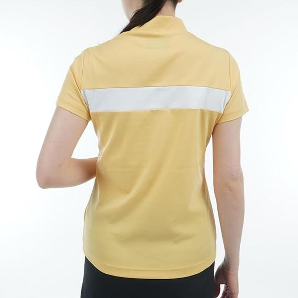 Golf Short Sleeve Mock Neck Shirt Border 0 [New Balance] Women's (Stretchy/Logo Pattern) / 012-5166501 150_Orange [S]