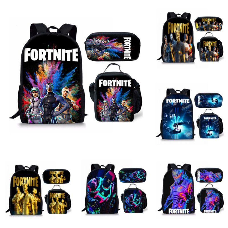 School Bag 3pcs Backpack Lunch Box And Pencil Bag Suitable Teenager For