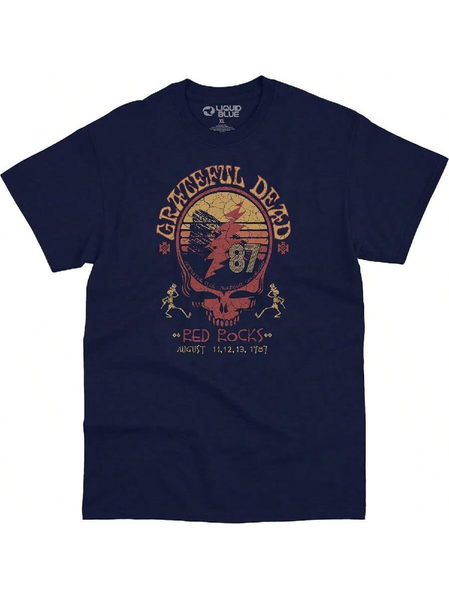 Liquid Blue Unisex-Adult Standard Grateful Deads Red Rocks 1987.Jpg S разноцветный
