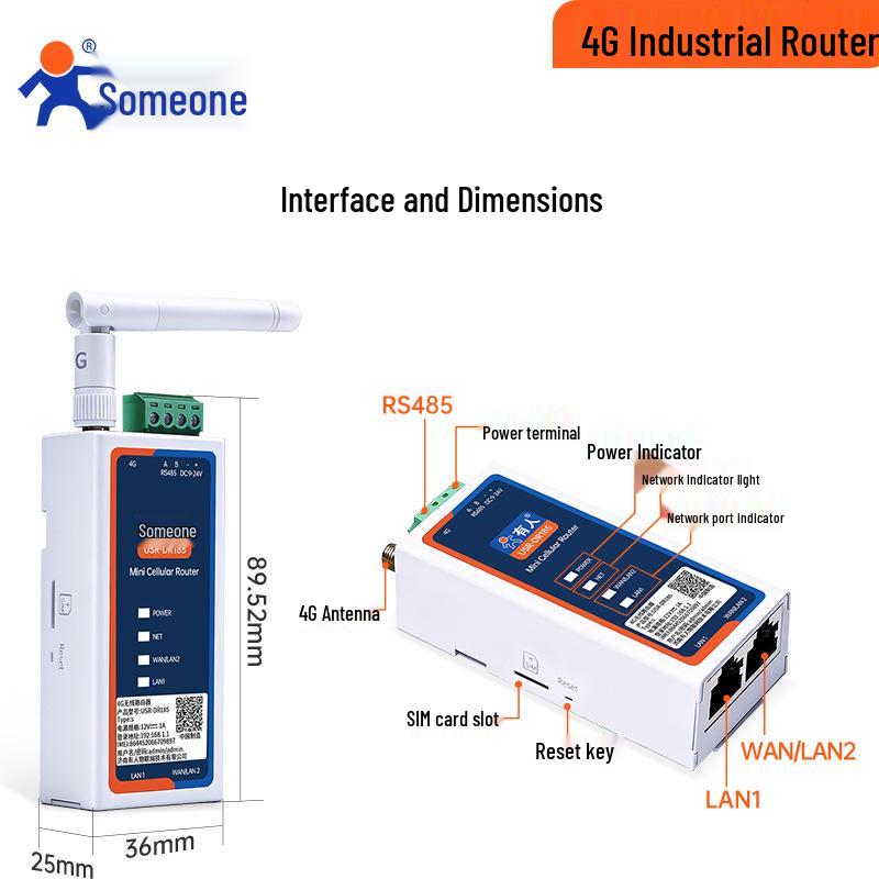 Someone DR185 4G Industrial Cat.1 Plug-and-Play Wireless Router