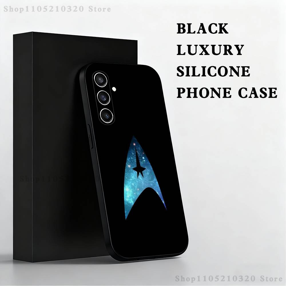 S-Star Trek S-Ships Phone Case For Samsung S25,S24 Ultra,S20,S30 plus,S22 plus,S23,S30 Ultra 5G Silicone Black Shell