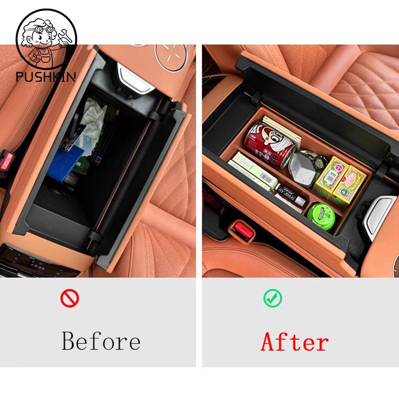 For Changan Deepal S07 2025 2026 Car Armest Storage Box ABS Central Control Lower Organizer Tray Car Stowing Tiyding Accessories