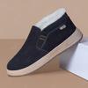 Winter New Cloth Shoes Men's Velvet Thickened Warm Cotton Shoes Non-slip Soft-soled Low-top Snow Boots