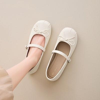 Scarpe singole a bocca bassa stile fata francese nuove scarpe berretto primavera morbida suola con gonna Scarpe Mary Jane