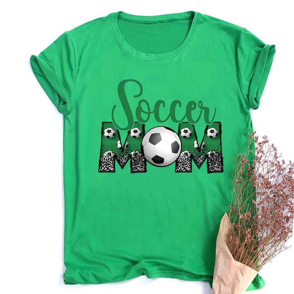 Soccer Mom Print Unisexs Tee Shirt Short Sleeve Fashion Girls Tshirt Casual Round Neck Tees Top Summer Football Clothing