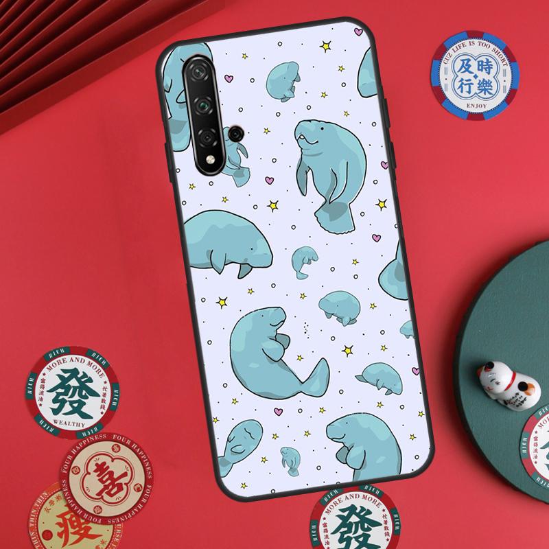 Cute Baby Manatee For Huawei Nova Y73 Y72 Y61 Y91 Y90 Y70 Y60 12s 12i 11i 8i 9 10 SE P60 Pro P30 P40 Lite Case