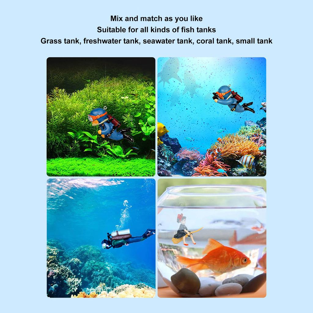 Floating Aquarium Decorations Moon Safe Exquisite Cute Moon Animals Decor for Fish   Accessories