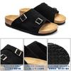 STRDEOUT Comfort and Cowhide Summer Comfortable Black Men's Sandals, Cork, Suede, Leather, Sandals, Outdoor, Office, Stylish, Slippers,