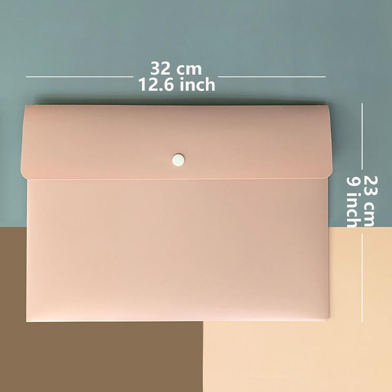 1pc File Folder Organizer With Buckle Blue Green Pink 32x23cm For School Office Student Teacher