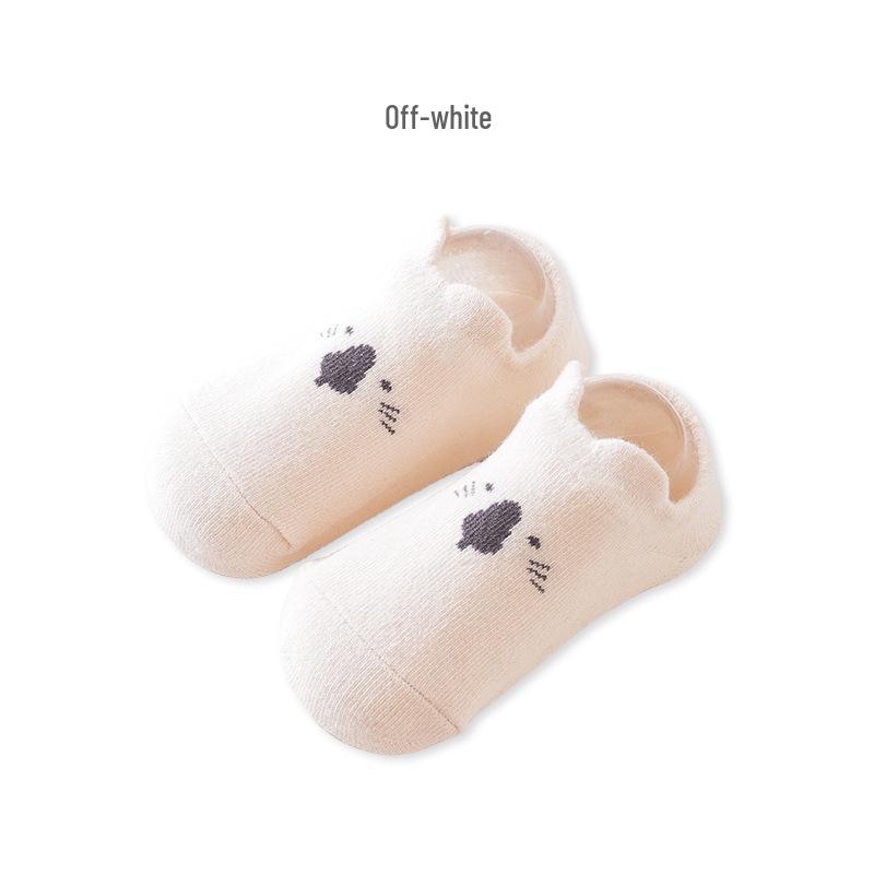 25 New Spring Children's Combed Cotton Non-Slip Cartoon Ankle Socks
