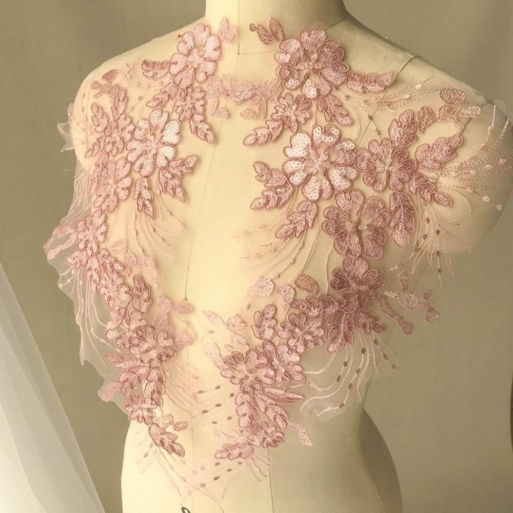 3D Sequined Embroidery Patches DIY Iron on Patches Sequins Patches Classic Fashion Dresses