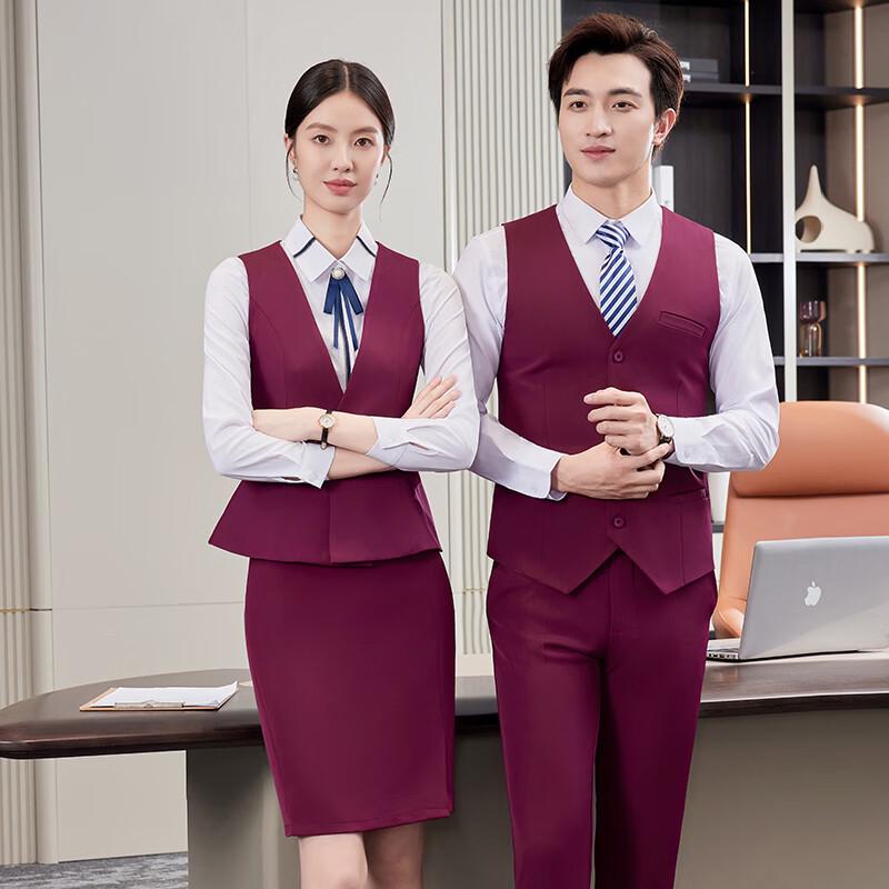 Unisex Hotel & Restaurant Service Vest Uniform Set