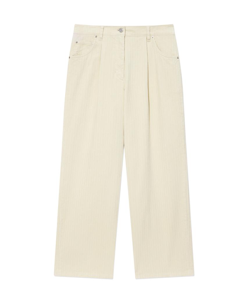 COVERNAT WOMAN Corduroy Pintuck Pants Ivory