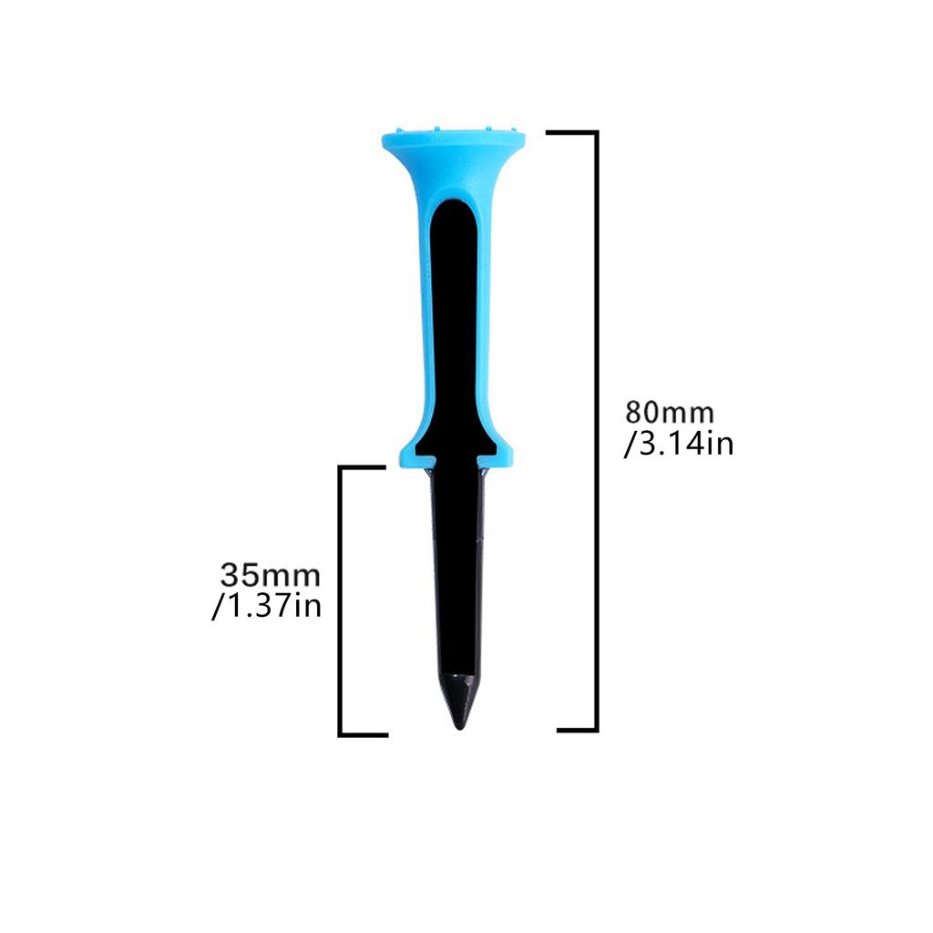 5lots Durability Fluorescent Golf Tees Heavy Type Reduces Friction Golf Tees for Improved Shots